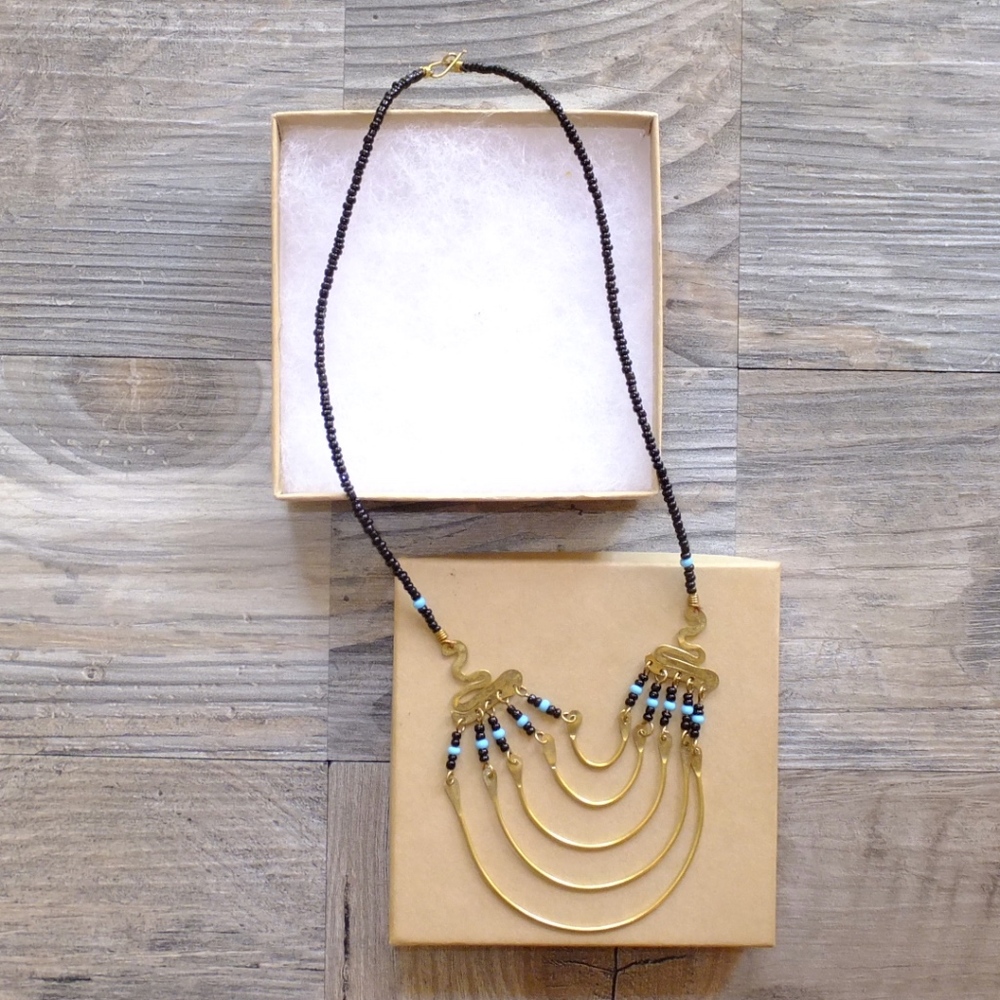 Brass n Bead Necklace (New item!)~FINAL!